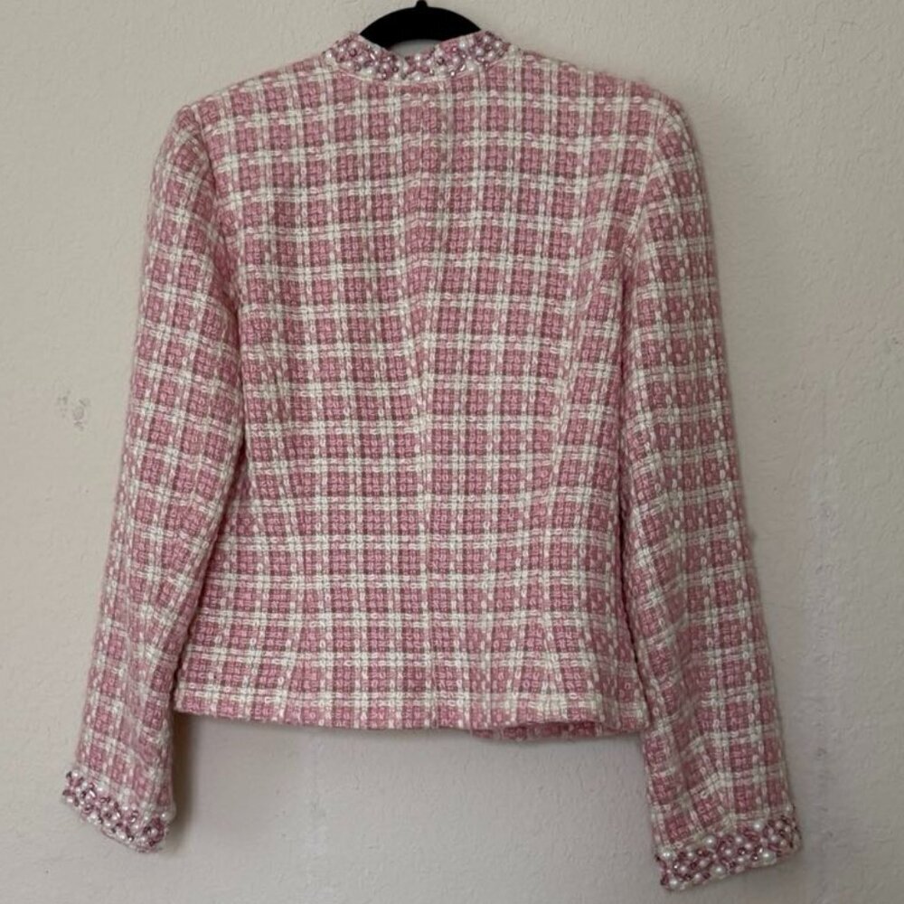 I.C.E. Vintage Chanel-style tweed jacket Barbie vibes size 4 - Picture 2 of 11